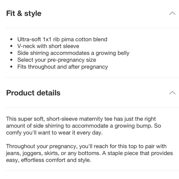 •new• INGRID & ISABEL Maternity V-Neck Tshirt - Picture 8 of 8